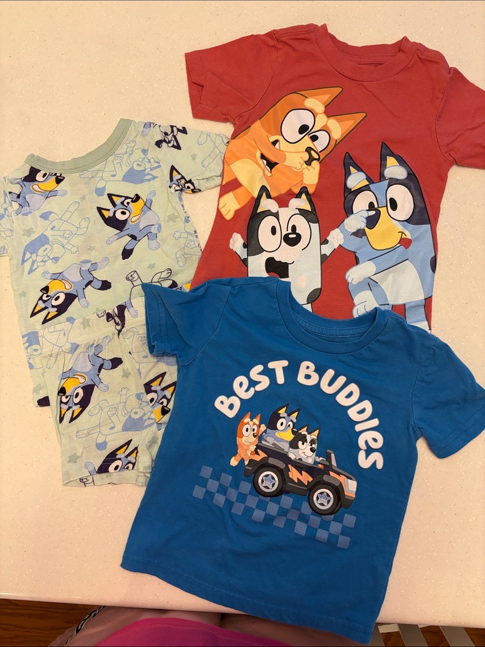 Bluey 'Best Buddies' Graphic Tee and Character Tops and Bluey Pajama Set